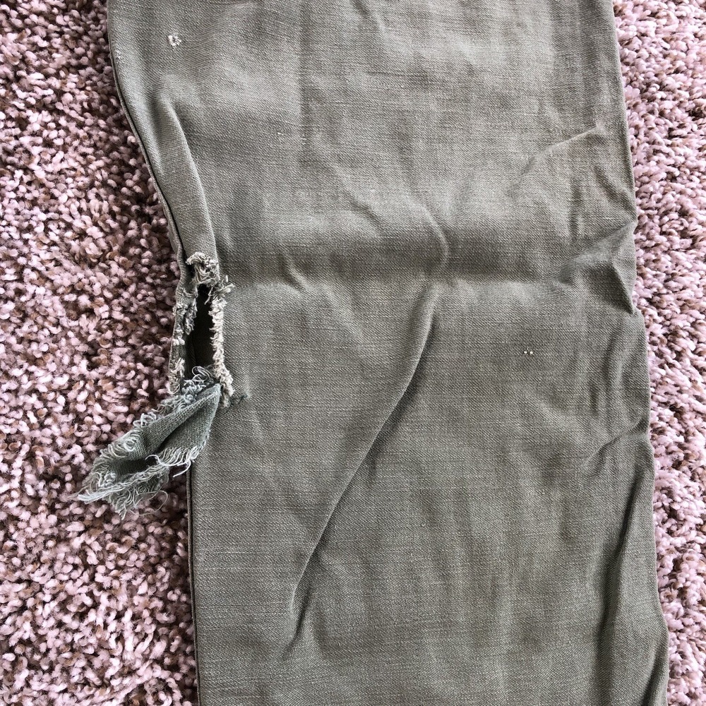 Vintage Military OG-107 Sateen Fatigue Pants Size 28x29 Type 1 Trousers Distress - Picture 11 of 12